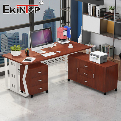Thiết kế cổ điển Bàn văn phòng bằng gỗ Bàn văn phòng với khung kim loại