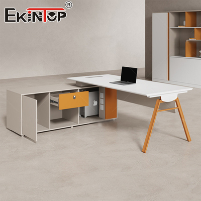 Đồ nội thất văn phòng hiện đại đơn giản Acacia Bàn gỗ Trắng Bàn điều hành Bàn quản lý