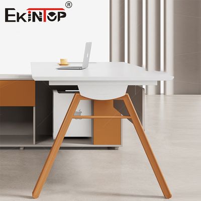 Đồ nội thất văn phòng hiện đại đơn giản Acacia Bàn gỗ Trắng Bàn điều hành Bàn quản lý