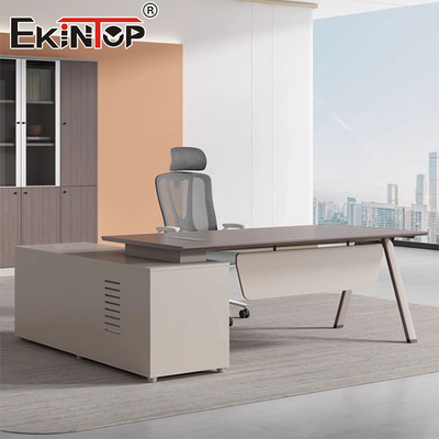 Bàn điều hành kiểu hiện đại hình chữ L từ nhà máy đồ nội thất Bàn gỗ Acacia