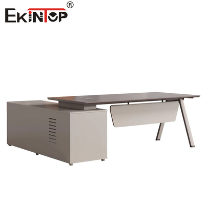 Phong cách công nghiệp khung kim loại văn phòng bàn quản lý bàn bàn Acacia bàn gỗ