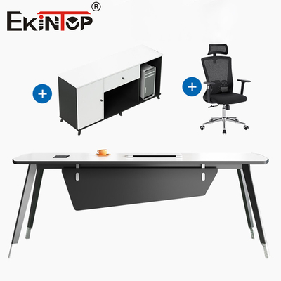 Phân đồ văn phòng hiện đại Bàn văn phòng kinh doanh với bộ bàn tủ bên