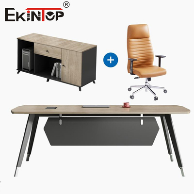 Quán văn phòng chất lượng hàng đầu ghế văn phòng thương mại phong cách tùy chỉnh bàn điều hành với ngăn kéo