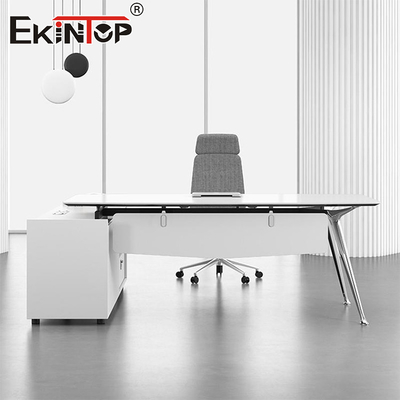Thiết kế tối giản Văn phòng trắng Bàn văn phòng Không gian văn phòng thiết lập tùy chỉnh