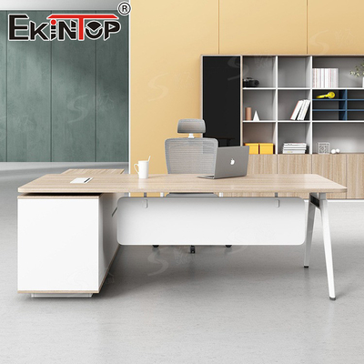 Walnut Executive Office Desk Phong cách hiện đại Bàn làm tùy chỉnh