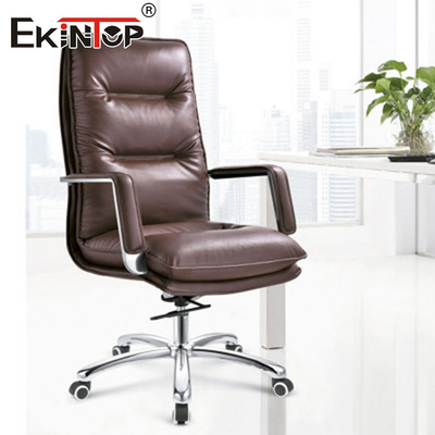 Giá xuất xưởng Ghế văn phòng điều hành màu nâu Ghế xoay da Máy tính Ghế văn phòng chất lượng