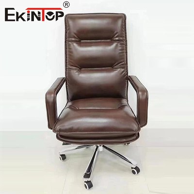 Giá xuất xưởng Ghế văn phòng điều hành màu nâu Ghế xoay da Máy tính Ghế văn phòng chất lượng