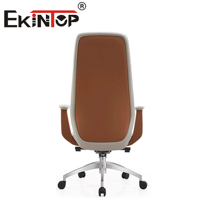 Ghế quay văn phòng điều chỉnh da kim loại sắt ghế câu lạc bộ da hiện đại