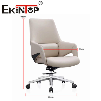 Thiết kế hiện đại Mid Back Executive Swivel Genuine Relaxing Chair ghế da thuần chay