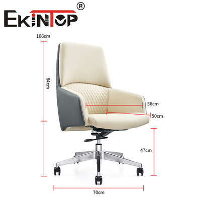 Nhà quản lý da trắng xoay ergonomic executive ghế văn phòng da bò