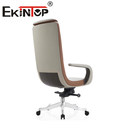 High Back Metal Office Furniture ghế văn phòng da bò với nền nhôm