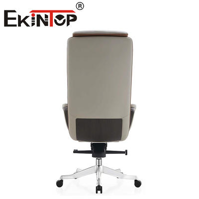 High Back Metal Office Furniture ghế văn phòng da bò với nền nhôm