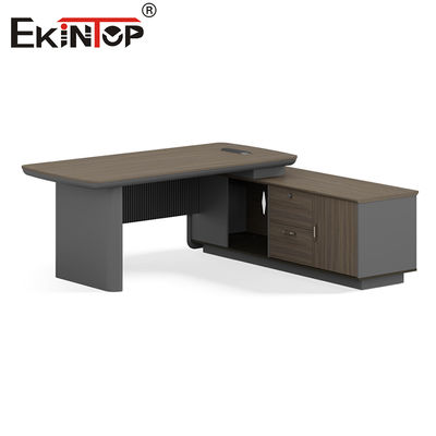 Ekintop Office Desk Furniture Work Đen gỗ rắn Bàn văn phòng cho doanh nghiệp