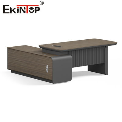 Ekintop Office Desk Furniture Work Đen gỗ rắn Bàn văn phòng cho doanh nghiệp