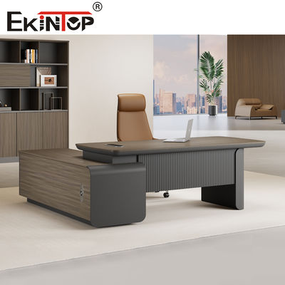 Ekintop Office Desk Furniture Work Đen gỗ rắn Bàn văn phòng cho doanh nghiệp