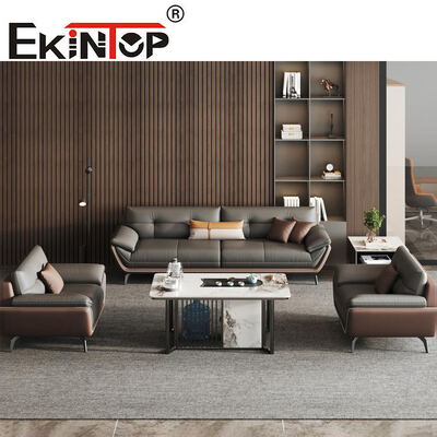 Ekintop Gỗ Thiết kế hiện đại Nội thất văn phòng Phong cách Ý Bộ ghế sofa da