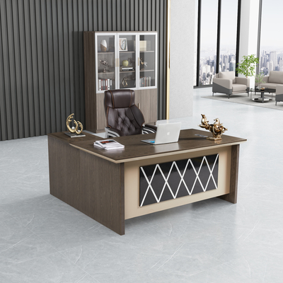 Bàn làm việc theo phong cách Retro với vật liệu gỗ MDF lưu trữ có tủ phụ OEM