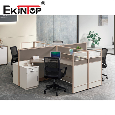 Nội thất phòng làm việc văn phòng 4 chỗ hiện đại thương mại được chứng nhận ISO9001