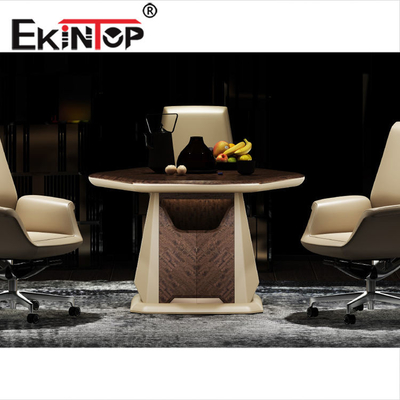 Bàn họp văn phòng bằng gỗ Panel Bàn họp tròn có thể điều chỉnh Đa chức năng