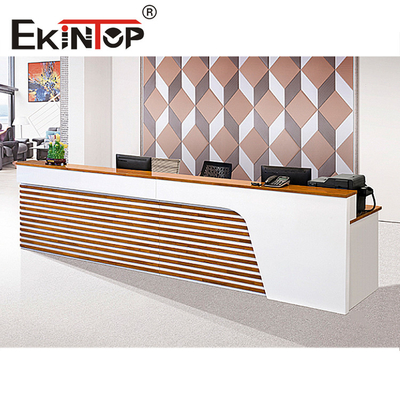 Bàn tiếp tân kiểu mô-đun tối giản Chất liệu gỗ thông cho văn phòng