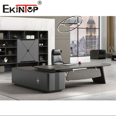 Bàn mở rộng phong cách hiện đại hình chữ L Bàn làm việc bằng gỗ MDF Tranh