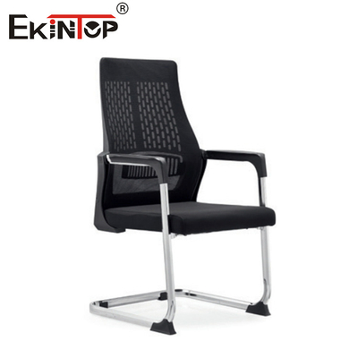 Đen Mid Lưng hình dạng cong lưới ghế văn phòng với yên tay cho công việc