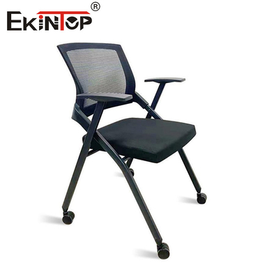 Ghế tập phong cách hiện đại có bánh xe tựa lưng lưới thoáng khí có thể gập lại