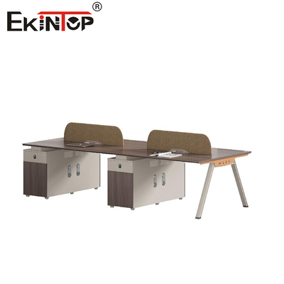 Máy trạm văn phòng 4 người tiết kiệm chi phí với khung kim loại có thể tùy chỉnh