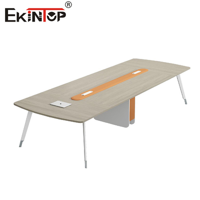 Bàn hội nghị óc chó phong cách hiện đại giảm giá với chân kim loại