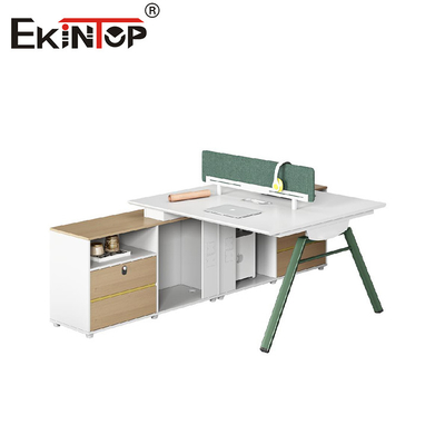 Máy trạm hiện đại Chân đế thép Bàn văn phòng Nội thất Mô-đun kim loại
