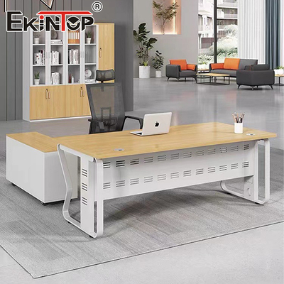 Walnut Sturdy Wood Office Desk Manager Desk Designer Bàn làm việc cho văn phòng