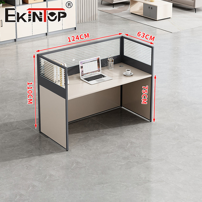 Bàn văn phòng bằng gỗ với vách ngăn bàn nhỏ cho nhân viên