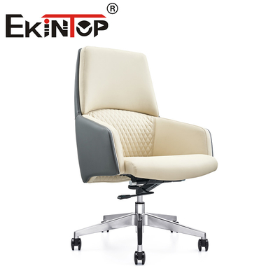 Nhà quản lý da trắng xoay ergonomic executive ghế văn phòng da bò