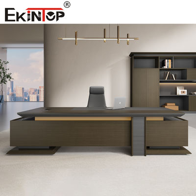 Ekintop Office Furniture Wooden Executive Boss Luxury L Shaped Manager CEO Office Desk